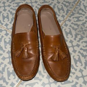 Cole Haan Brown Leather Tassel Loafers